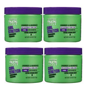 3 x GARNIER FRUCTIS CURL STRETCH LOOSENING PUDDING 4 OZ